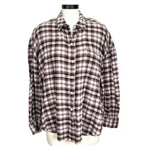 Twelve-O-Two Madison Women's Large Shirt Drop Shoulder Western Cowgirl Button-Up